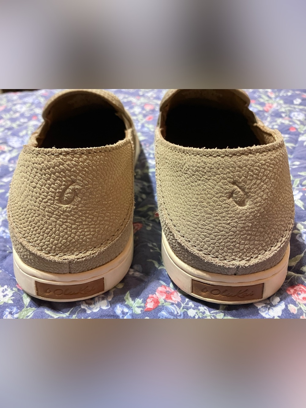 OluKai Pehuea Leather Slip-On Sneakers Clay - Picture 11 of 12
